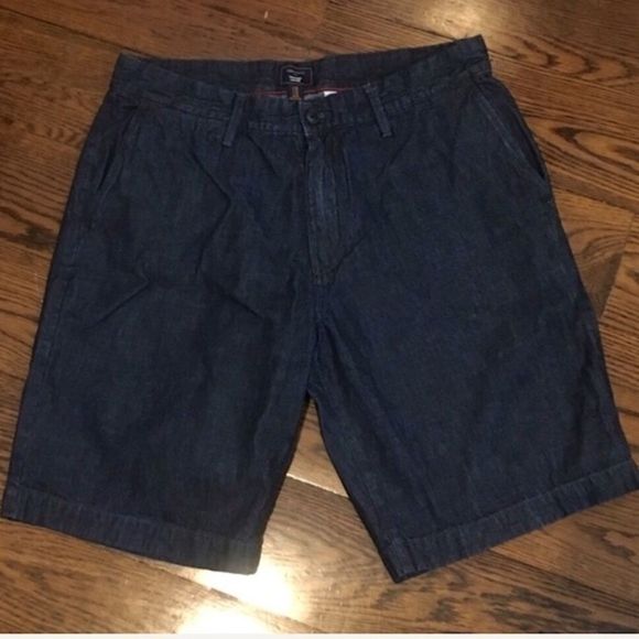 GAP Dark Wash Flat Front Denim Shorts NWOT SZ 34 - Picture 8 of 8